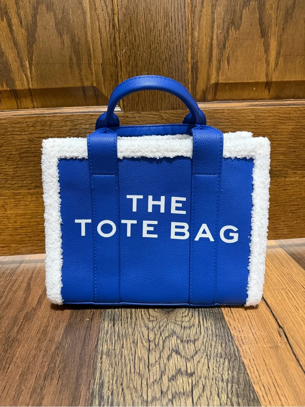 Small Tote in Royal Blue with White Trim